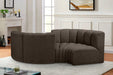 Meridian Furniture - Arc Vegan Leather 4 Piece Modular Sectional in Brown - 102Brown-S4F - GreatFurnitureDeal