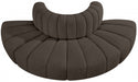 Meridian Furniture - Arc Vegan Leather 4 Piece Modular Sectional in Brown - 102Brown-S4G - GreatFurnitureDeal