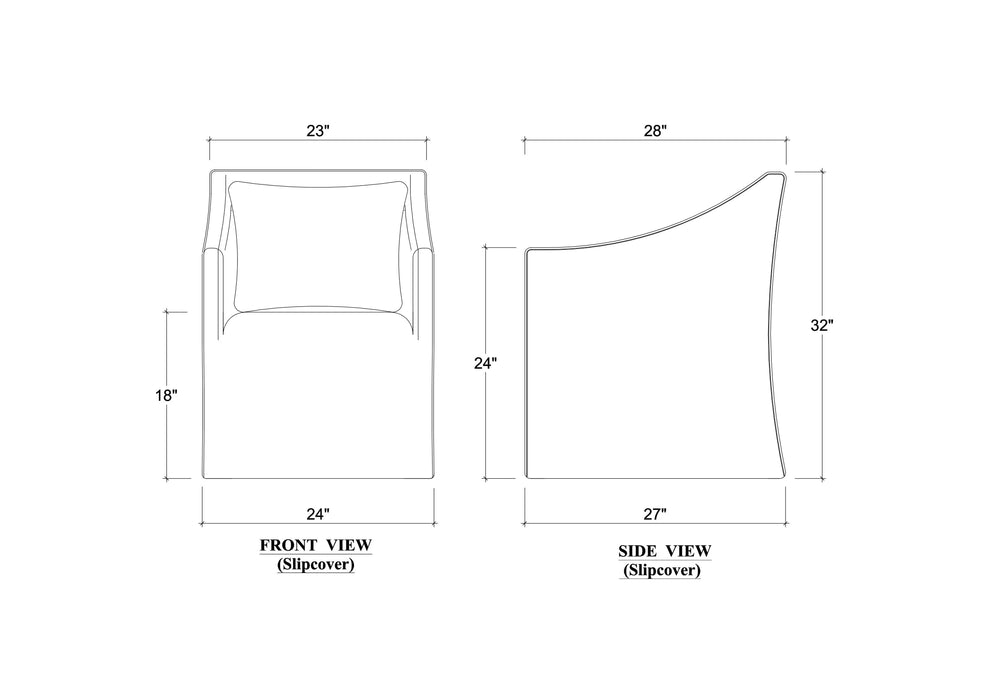 Bramble - Zara Slipcovered Dining Chair w/ Arms - BR-28250 - GreatFurnitureDeal