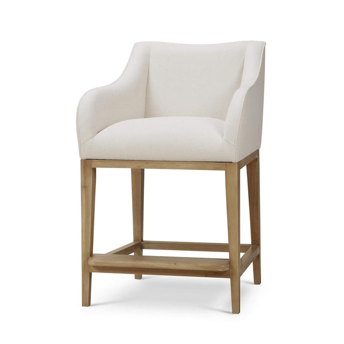 Bramble - Elanor Counter Stool w/ Arms in Fruitwood w/ Natural Performance Fabric (Set of 2) - 28256FRWSF215----