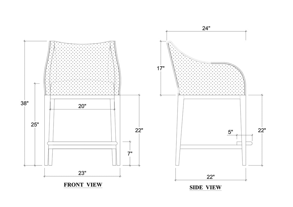 Bramble - Elanor Counter Stool w/ Arms (Set of 2) - BR-28256 - GreatFurnitureDeal