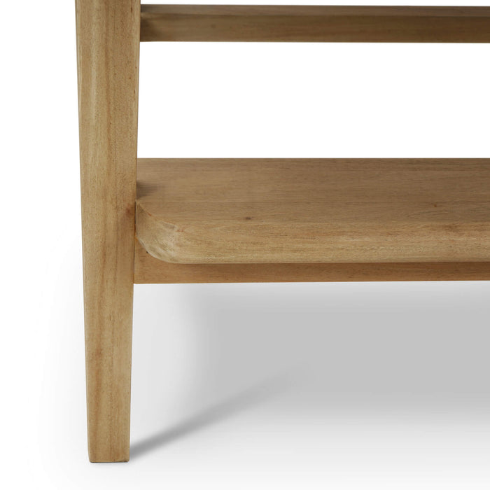 Bramble - Elanor Counter Stool w/ Arms in Fruitwood w/ Natural Performance Fabric - 28256FRWSF215---- - GreatFurnitureDeal