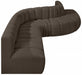 Meridian Furniture - Arc 170" Boucle Fabric Upholstered 7 Piece Modular Sectional - 102Brown-S7C - GreatFurnitureDeal