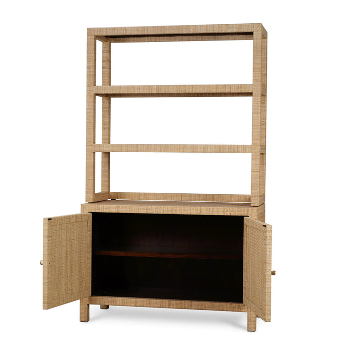 Bramble - Kagu Open Hutch w/ Rattan - BR-28257 - GreatFurnitureDeal