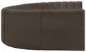 Meridian Furniture - Arc Boucle Leather 8 Piece Modular Sectional in Brown - 102Brown-S8A - GreatFurnitureDeal