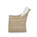 Bramble - Nantucket Swivel Chair in Rattan Natural w/ Arctic White Performance Fabric - 28266RNATSF204---- - GreatFurnitureDeal