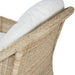 Bramble - Nantucket Swivel Chair in Rattan Natural w/ Arctic White Performance Fabric - 28266RNATSF204---- - GreatFurnitureDeal