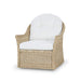 Bramble - Nantucket Swivel Chair in Rattan Natural w/ Arctic White Performance Fabric - 28266RNATSF204---- - GreatFurnitureDeal