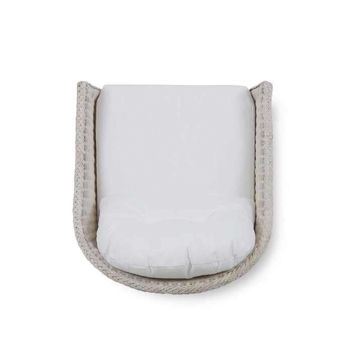 Bramble - Nantucket Swivel Chair in Rattan White Wash w/ Arctic White Performance Fabric - 28266RWWSSF204----