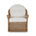 Bramble - Nantucket Swivel Chair in Rattan Natural w/ Arctic White Performance Fabric - BR-28266RNATSF204---- - GreatFurnitureDeal