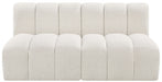 Meridian Furniture - Arc Vegan Leather Modular Sofa in Cream - 102Cream-S2A - GreatFurnitureDeal