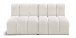 Meridian Furniture - Arc Vegan Leather Modular Sofa in Cream - 102Cream-S2A - GreatFurnitureDeal