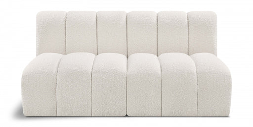 Meridian Furniture - Arc Vegan Leather Modular Sofa in Cream - 102Cream-S2A - GreatFurnitureDeal