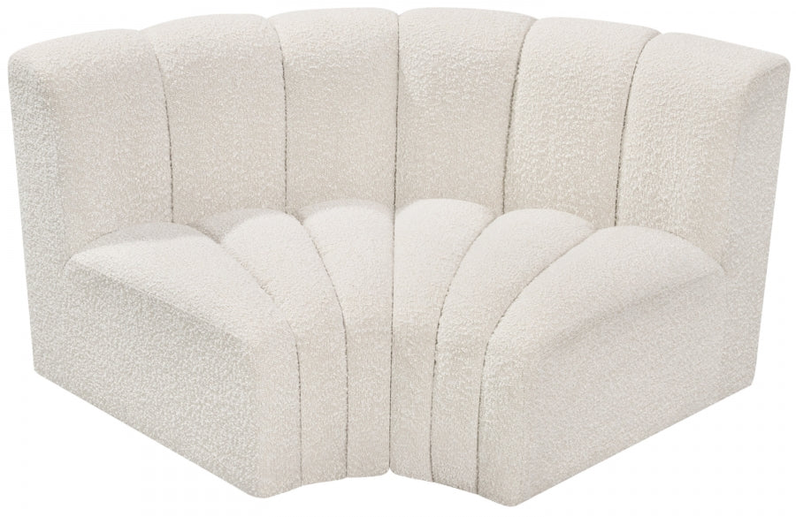 Meridian Furniture - Arc Vegan Leather Modular Sofa in Cream - 102Cream-S2B - GreatFurnitureDeal