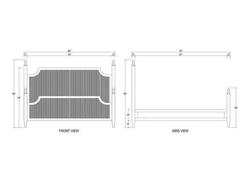 Bramble - Kraton Wooden Back Bed King - BR-28270 - GreatFurnitureDeal