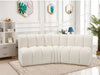 Meridian Furniture - Arc Vegan Leather Modular Sofa in Cream - 102Cream-S3B - GreatFurnitureDeal