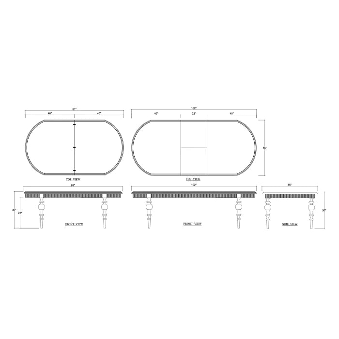 Bramble - Kraton Butterfly Oval Extension Dining Table 80 - 102" - 28271TRW----- - GreatFurnitureDeal