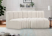 Meridian Furniture - Arc Vegan Leather Modular Sofa in Cream - 102Cream-S3D - GreatFurnitureDeal