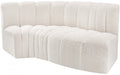 Meridian Furniture - Arc Vegan Leather Modular Sofa in Cream - 102Cream-S3D - GreatFurnitureDeal