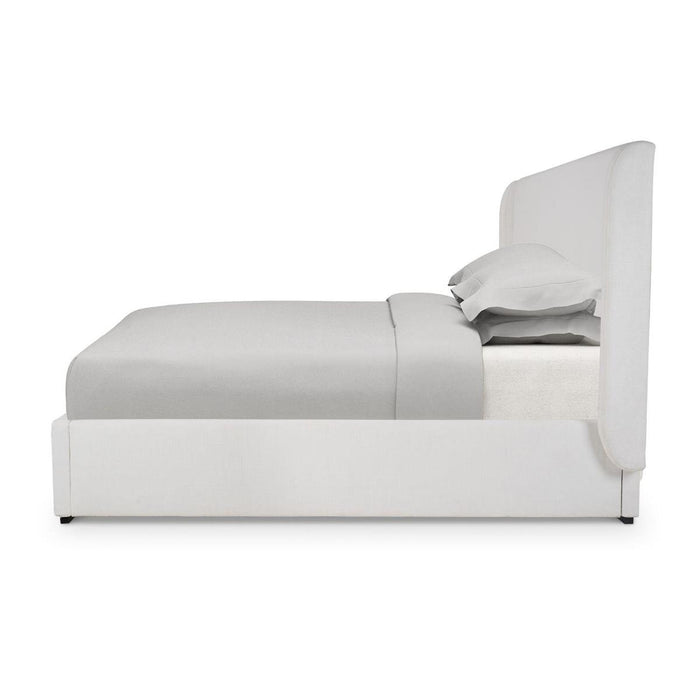 Bramble - Luxor Upholstered King Bed in Arctic White Performance Fabric - 28278SF204-----
