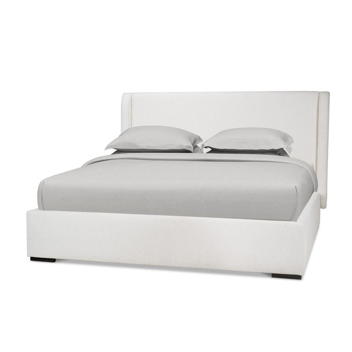 Bramble - Luxor Upholstered King Bed in Arctic White Performance Fabric - 28278SF204-----