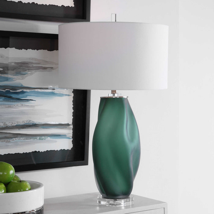 Uttermost - Esmeralda Green Glass Table Lamp - 28278 - GreatFurnitureDeal