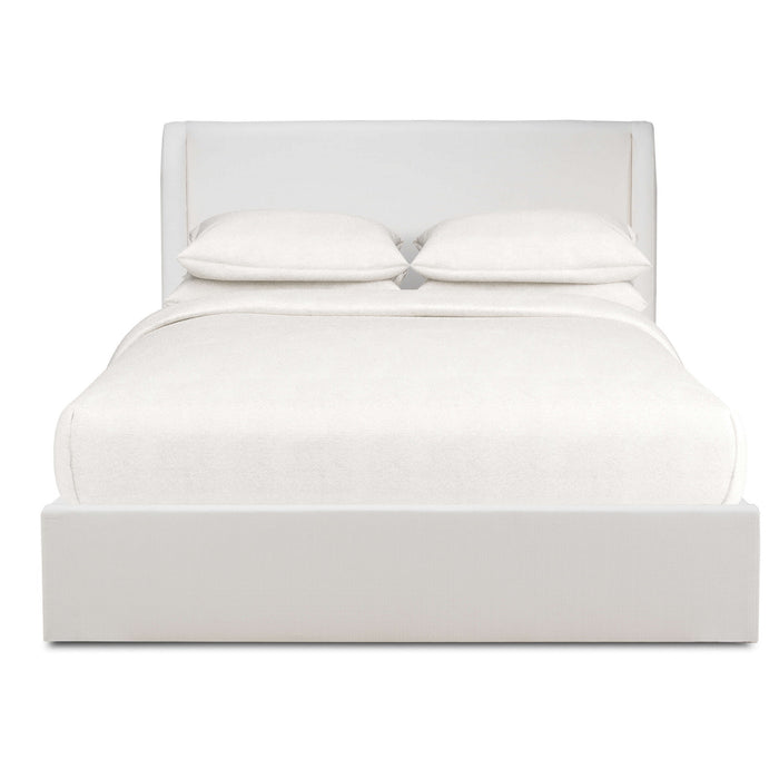 Bramble - Luxor Upholstered Bed King in Artic White Performance Fabric - BR-28278SF204----- - GreatFurnitureDeal