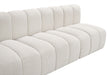 Meridian Furniture - Arc Vegan Leather 4 Piece Modular Sectional in Cream - 102Cream-S4E - GreatFurnitureDeal