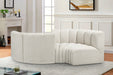 Meridian Furniture - Arc Vegan Leather 4 Piece Modular Sectional in Cream - 102Cream-S4F - GreatFurnitureDeal