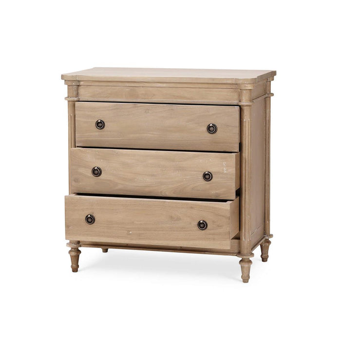 Bramble - Kelly 3 Drawer Bedside Table in Sandbar - 28285SNB-----