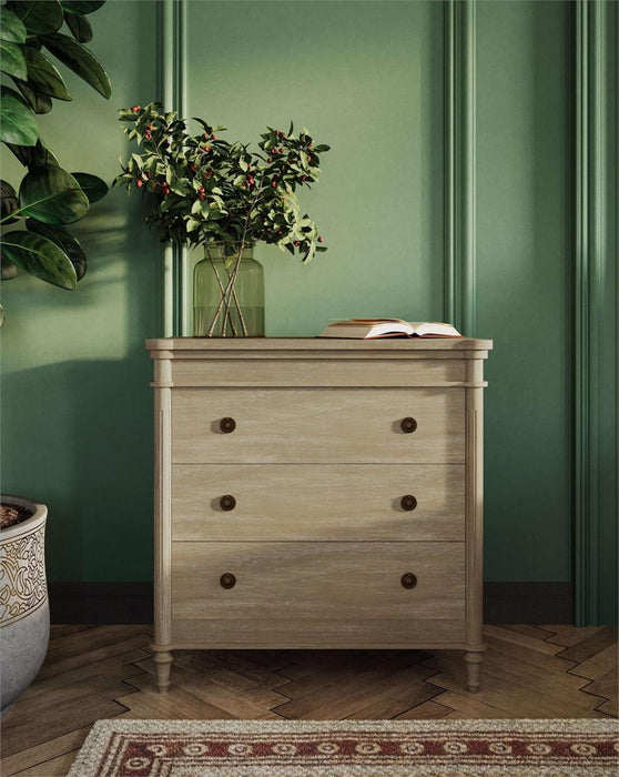 Bramble - Kelly 3 Drawer Bedside Table in Sandbar - 28285SNB-----