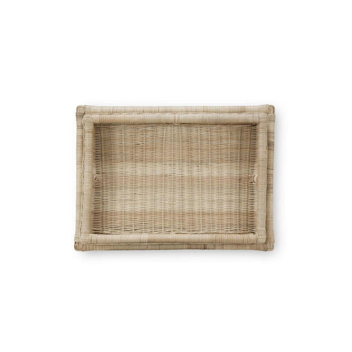 Bramble - Scallop Rattan Side Table w/ Tray in Natural - 28288RNAT----- - GreatFurnitureDeal