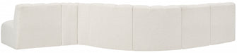 Meridian Furniture - Arc 170" Boucle Fabric Upholstered 7 Piece Modular Sectional - 102Cream-S7C - GreatFurnitureDeal