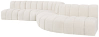 Meridian Furniture - Arc 170" Boucle Fabric Upholstered 7 Piece Modular Sectional - 102Cream-S7C - GreatFurnitureDeal