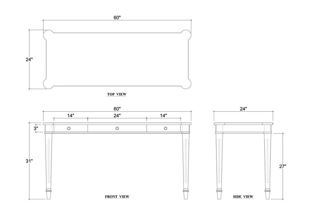 Bramble - Kelly 3 Drawer Desk in Sandbar - 28292SNB-----