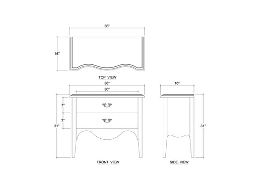 Bramble - Normandy 2 Drawer Nightstand - BR-28297 - GreatFurnitureDeal