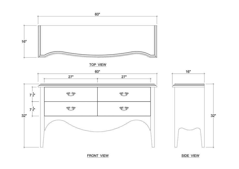 Bramble - Normandy 4 Drawer Dresser - BR-28298 - GreatFurnitureDeal