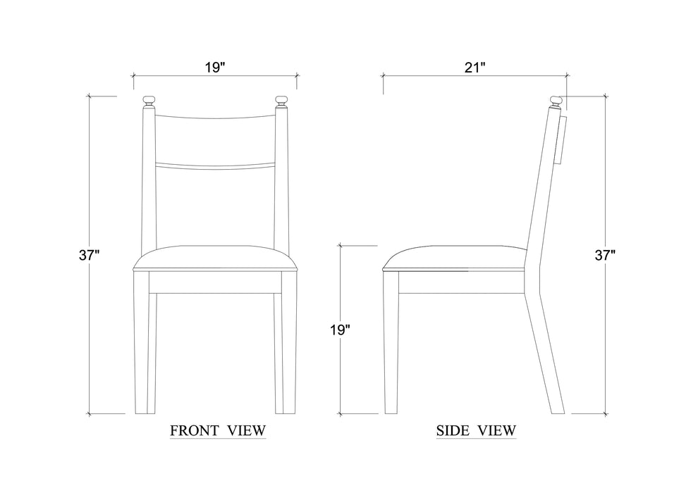 Bramble - Bahama Dining Chair w/ Upholstered Seat (Set of 2) - BR-28301 - GreatFurnitureDeal