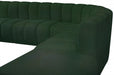 Meridian Furniture - Arc Vegan Leather 10 Piece Sectional in Green - 102Green-S10A - GreatFurnitureDeal