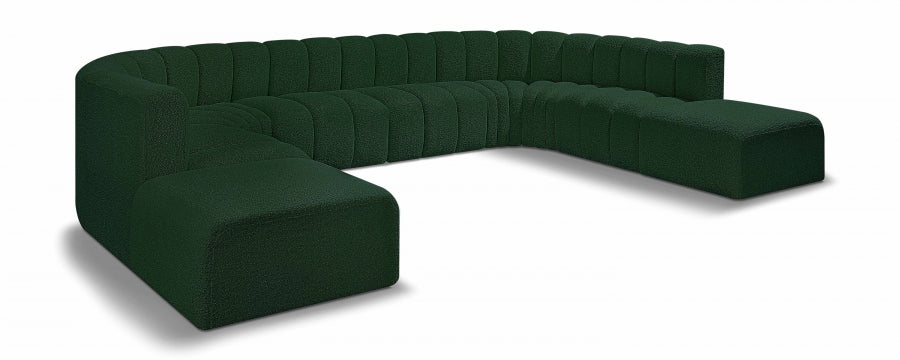 Meridian Furniture - Arc Vegan Leather 10 Piece Sectional in Green - 102Green-S10A - GreatFurnitureDeal