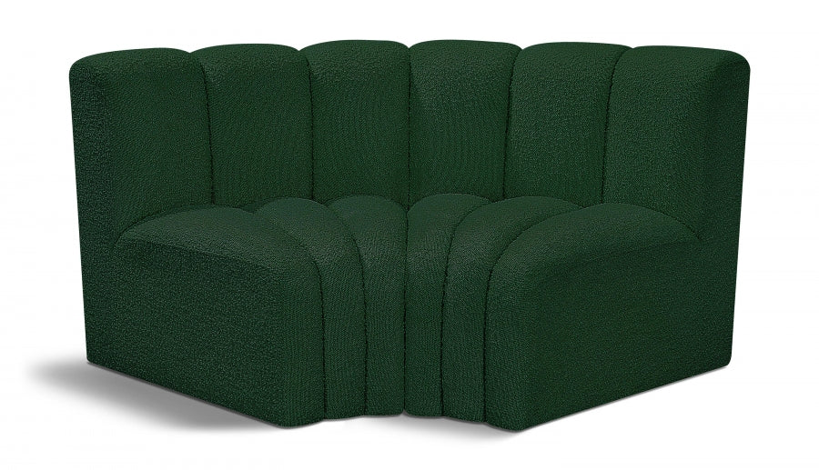 Meridian Furniture - Arc Vegan Leather Modular Sofa in Green - 102Green-S2B - GreatFurnitureDeal