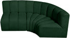 Meridian Furniture - Arc Vegan Leather Modular Sofa in Green - 102Green-S3A - GreatFurnitureDeal