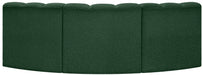 Meridian Furniture - Arc Vegan Leather Modular Sofa in Green - 102Green-S3B - GreatFurnitureDeal