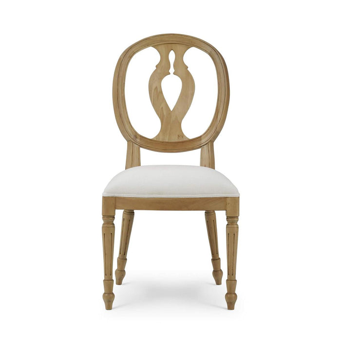 Bramble - Fiona Dining Chair in Fruitwood w/ Upholstered Seat in Arctic White Performance Fabric (Set of 2) - 28306FRWSF204----