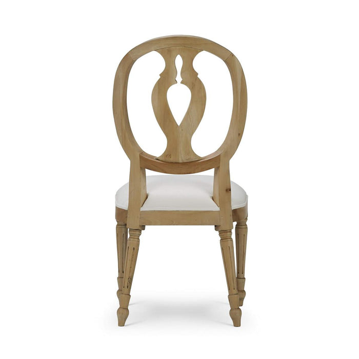 Bramble - Fiona Dining Chair in Fruitwood w/ Upholstered Seat in Arctic White Performance Fabric (Set of 2) - 28306FRWSF204----