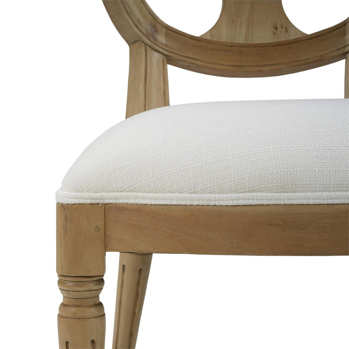 Bramble - Fiona Dining Chair in Fruitwood w/ Upholstered Seat in Arctic White Performance Fabric (Set of 2) - 28306FRWSF204----