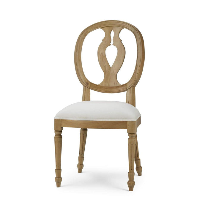 Bramble - Fiona Dining Chair in Fruitwood w/ Upholstered Seat in Arctic White Performance Fabric (Set of 2) - 28306FRWSF204----