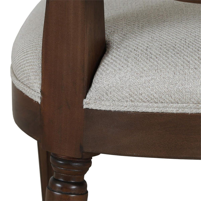 Bramble - Fiona Dining Chair in Walnut w/ Upholstered Seat w/ Truffle Fabric (Set of 2) - 28306WLTLL207----