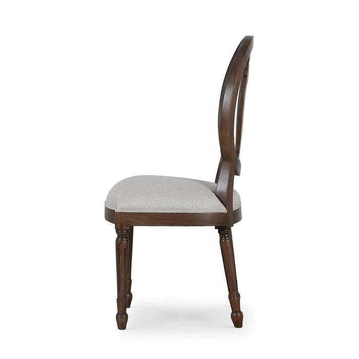 Bramble - Fiona Dining Chair in Walnut w/ Upholstered Seat w/ Truffle Fabric (Set of 2) - 28306WLTLL207----