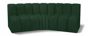 Meridian Furniture - Arc Vegan Leather Modular Sofa in Green - 102Green-S3B - GreatFurnitureDeal